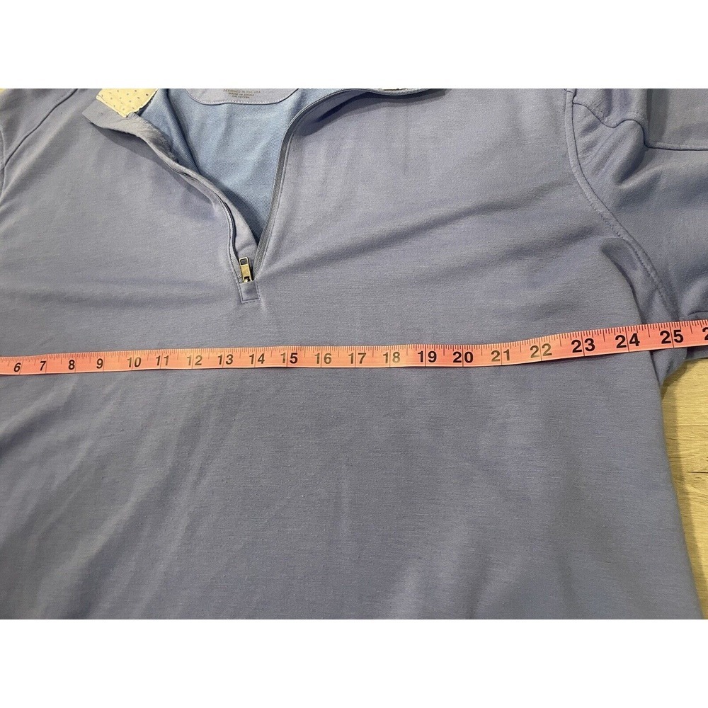 Graham Luxe Porter 1/4 Zip Pullover Men's 2XL Light Blue Performance Rayon Golf - Picture 6 of 10